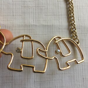 Elephant Pendant, Elephant Necklace, Elephant Jewelry, Elephant Bib, 80 Bib Necklace, 80 Necklace, 90s Necklace, Animal Bib, Animal Necklace image 7