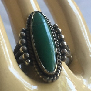 Turquoise Ring, Turquoise Solitaire, Oval Turquoise Ring, Hippie Ring,Turquoise Stone Ring,Navajo Ring, 60 Stone Ring, Retro Turquoise Ring