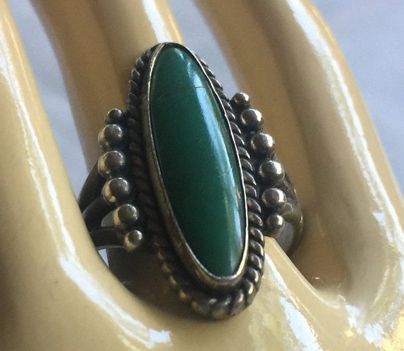 Turquoise Ring, Turquoise Solitaire, Oval Turquois