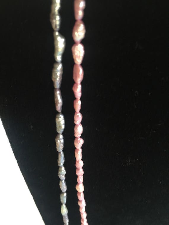 Pink Necklace, Pastel Necklace, Pink Pearl Neckla… - image 5