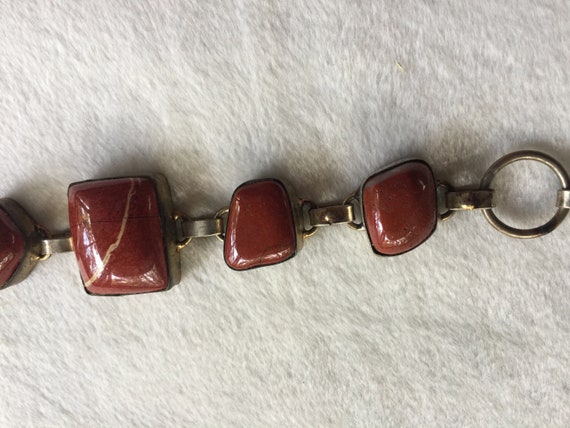 Rust Stone Bracelet, Rust Bracelet, Brown Bracele… - image 5