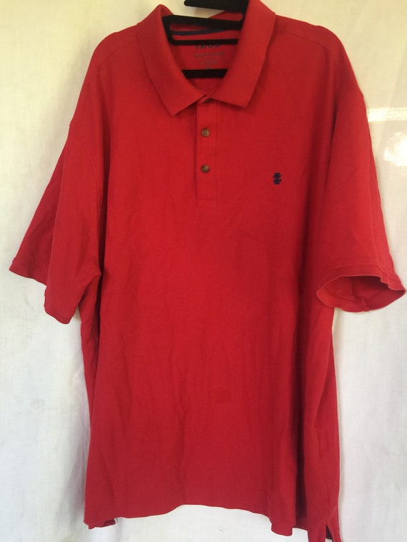 Men's 80s Shirt, 3X Polo Shirt, Izod Shirt, Red Iz