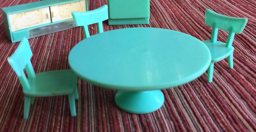 Dollhouse Table, Dollhouse Kitchen,retro Doll Furniture,60s Doll