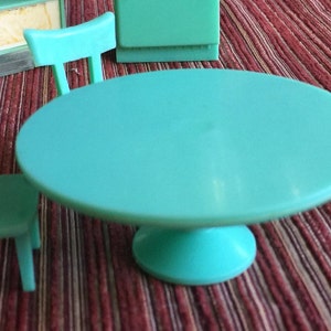 Dollhouse Table, Dollhouse Kitchen, Retro Doll Furniture, 60s Doll Furniture, Mini Refrigerator, Doll Kitchen, Doll Furniture, 60s Dollhouse