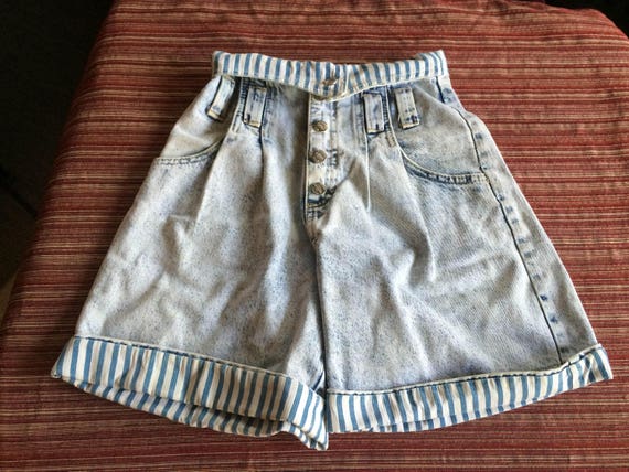 High Waist Short, High Denim Short, Cuff Jean Sho… - image 1