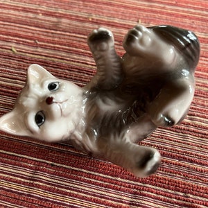 Playful Cat, Cat Art, Cute Cat, Kitten Art, Kitten Figurine, Cat Gift, Cat Figurine,  Cat Figure, Ceramic Cat Art, Animal Sculpture,