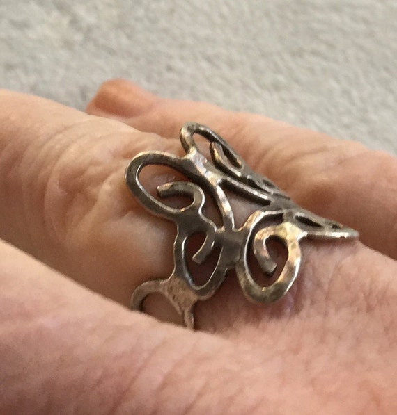 Silver Ring, Lattice Ring, Silver Lattice Ring, H… - image 3