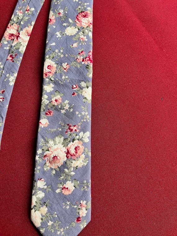 Floral Necktie, Pastel Necktie, Flower Necktie, 7… - image 2