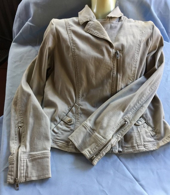 Khaki Jacket, Stretch Canvas Jacket, Tan Jacket, … - image 5