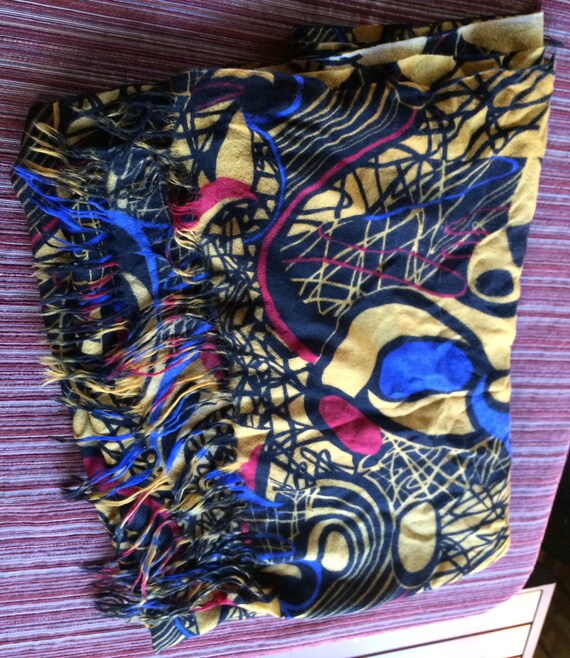 Oversize scarf, Colorful shawl, Colorful Wrap, Ge… - image 2