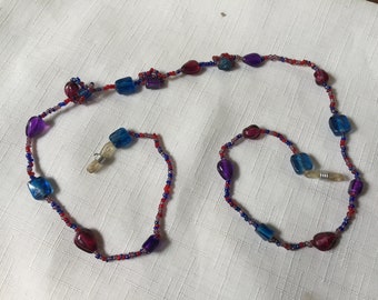 Eyeglass Chain, Multi Eyeglass Chain, Color Eyeglass Chain, Seed Eyeglass Chain, Eyeglass Accessory, Eyeglass Necklace, Bead Eyeglass Chain
