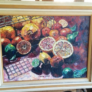 Fruit Art, Fruit Painting, Fruit Wall Art, Fruit Oil Painting, Fruit Still Life, Food Art, Food Oil Painting, Food Painting, Dining Art