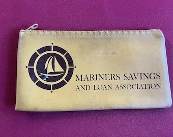 Bank Bag, Money Bag, Retro Banker, Savings and Loan, Cash Bag, Bank Accessory, Cash Carrier, Bank Gift, Mariners, Bank Prop, Money Prop
