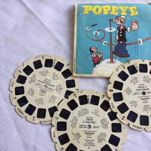 Popeye, Popeye Viewmaster, Cartoon Viewmaster, Sailor Toy, Popeye Gift, Viewmaster, 3-D Toy, Viewmaster Collection, Viewmaster Reel