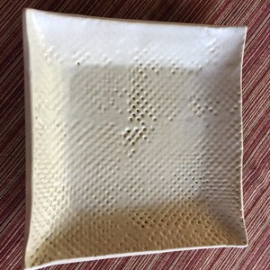 Square Plate, Japan Plate, Sushi Platter, Sushi Plate, Japan Kitchen, Glazed Plate, Pottery Plate, Serving Platter, Sushi Serve, Sushi Gift
