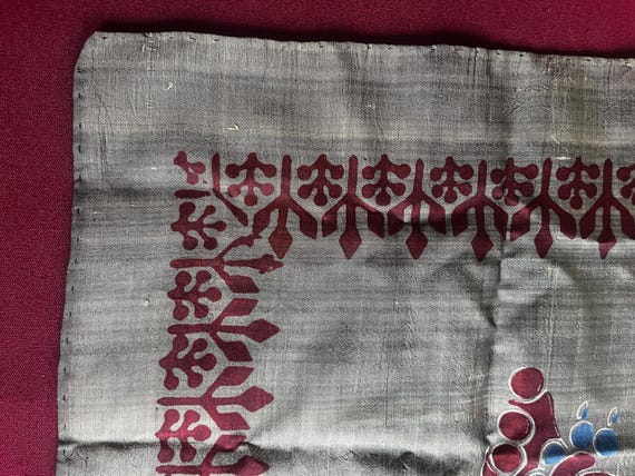 India Silk Scarf, Elephant Scarf, Exotic Scarf, G… - image 4