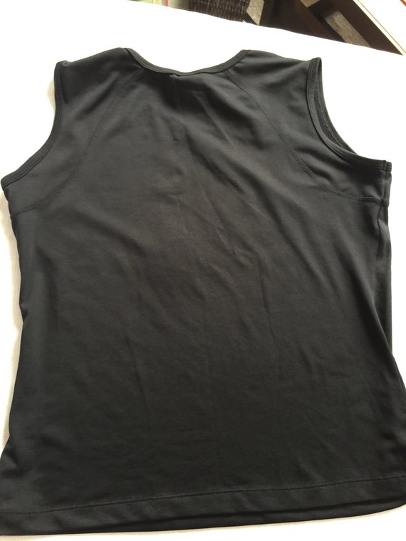 Black Gym Top, Black Tank Top, Black Exercise Top, Black Sports Tank, Black Sports Top, Black Tank, Black Sleeveless Top, Black Stretch Top View 4
