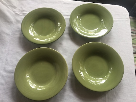Green Bowl Green Soup Bowl Pottery Soup Bowl Pottery Barn Etsy