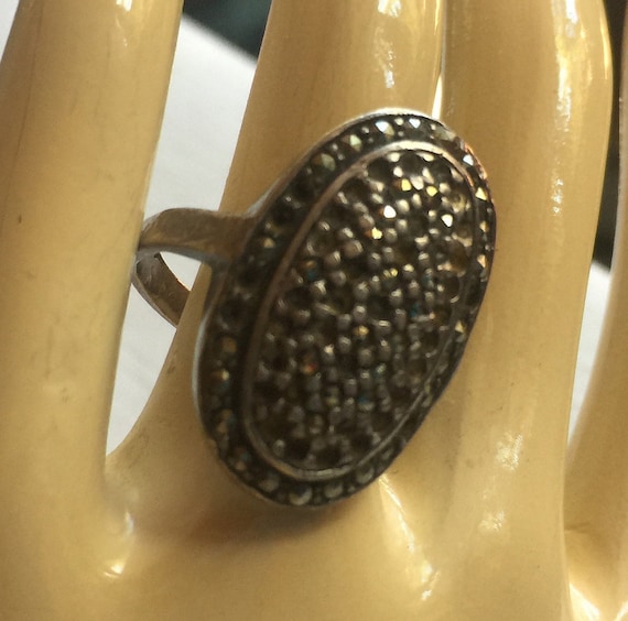 Gothic Ring, Steampunk Ring, Black Ring, Marcasit… - image 5