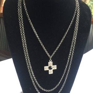 Silver Cross Pendant, Metal Cross, Cross Pendant, Christ Necklace, Cross Necklace, Christian Pendant, Christian Necklace, Greek Necklace