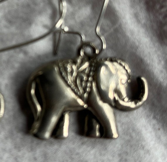 Elephant Dangle, Elephant Earring, Wood Carve Ear… - image 10