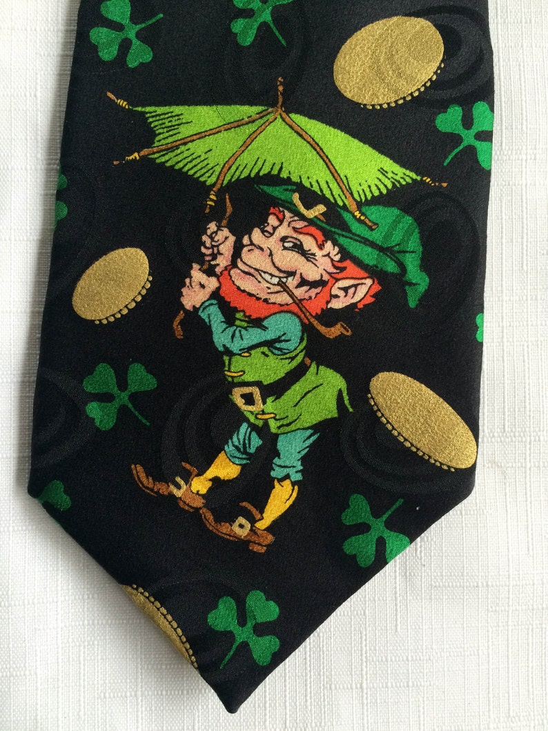 Novelty Necktie, Shamrock Necktie, Irish Gift, Beer Tie, Martial Arts, Karate Tie, Patricks Day Necktie, Irish Necktie, Leprechaun Necktie, image 7