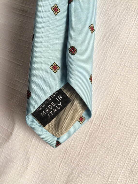 Polka Dot Tie, Blue Necktie, Light Blue Tie, Past… - image 3