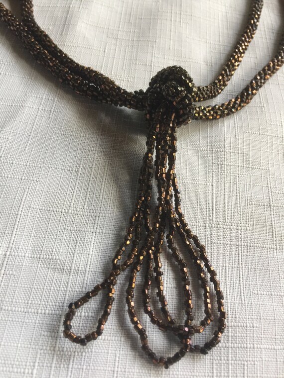 Brown Long Beads, Brown Necklace, Sautoir Necklac… - image 2