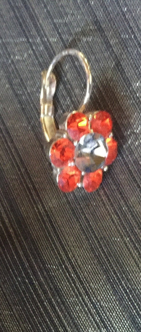 Orange Drop Earring, Orange Earring, Orange Spark… - image 9