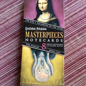 Nieuwigheidskaarten, blanco notitiekaarten, beeldende kunstkaarten, Da Vinci, Munch, Klimt, Degas Gift, humoristische kaarten, kunstenaarscadeau, meesterwerkkaarten, kunstkaart