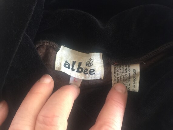 Brown Pullover, Cowl Pullover, Brown Black Top, V… - image 6