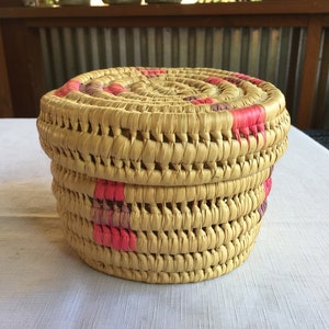 Decorative Basket, Flat Basket, Accent Basket, Handmade Basket, Shallow Basket, Woven Bowl, Woven Basket, Matching Basket, Rolled Basket