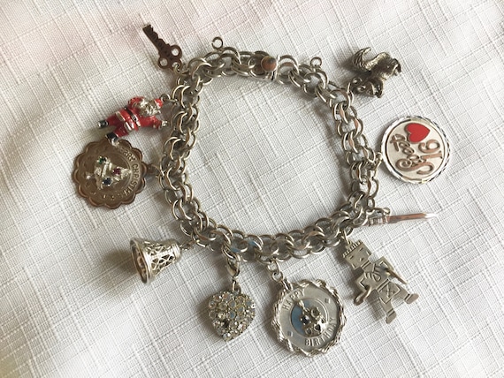 Charm Bracelet, Castle Bracelet, Nostalgia Bracel… - image 1