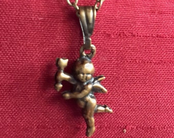 Colgante de Cupido, Colgante de Querubín, Colgante de Ángel, Colgante de Bronce, Collar de Cupido, Collar de Querubín, Colgante de Navidad, Colgante de Navidad, Querubín