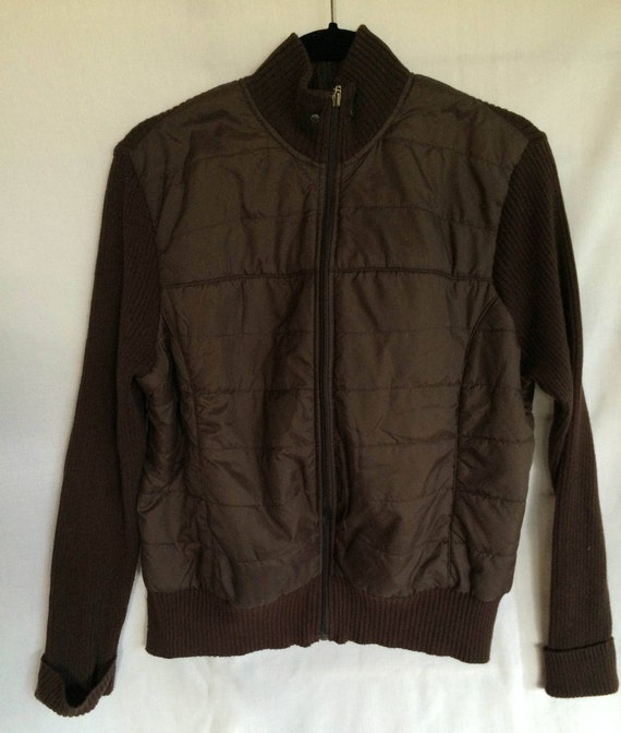 Casual Jacket, Brown Jacket, Brown Sweater, Puffer Jacket, Casual Brown Jacket, Sweater Jacket, Brown Puff Jacket, 1X Jacket, XL Jacket