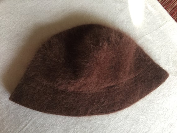 Brown Hat, Brown Cloche Hat, Angora Hat, Fuzzy Br… - image 6