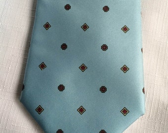 Polka Dot Tie, Blue Necktie, Light Blue Tie, Pastel Tie, Blue Tie, Blue Design Necktie, Pale Blue Tie, Light Blue NeckTie, Yellow Necktie