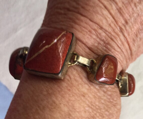 Rust Stone Bracelet, Rust Bracelet, Brown Bracele… - image 10