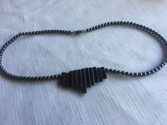 Black Necklace, Black Bib Necklace, Gothic Neckla… - image 6