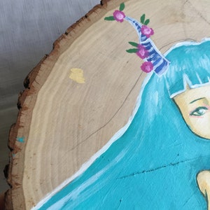 Wood Painting, Fantasy Art, Nude Painting,round Painting, Magician Art