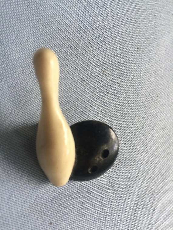 Bowling Brooch, 50 Pin, Bowling Jewelry, Bowling Gift, Bowling Pin, 50s Brooch, Bowling, Black White Brooch, 60 Pin, Retro Brooch, Retro Pin View 5