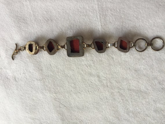 Rust Stone Bracelet, Rust Bracelet, Brown Bracele… - image 7