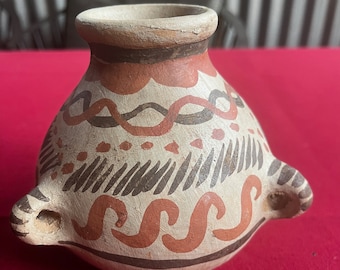 Mexico vaas, tribale vaas, volkskunstvaas, tribale kunst, Boho vaas, Mexico kunstvaas, kleivaas, Mexico volksvaas, Mexico aardewerk, kleiaardewerk