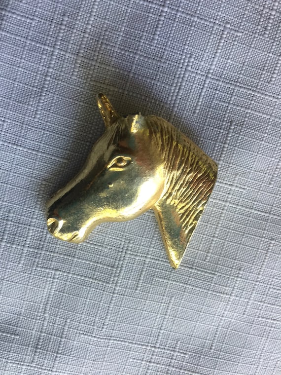 Bolo Tie Slide, Gold Bolo Slide, Horse Bolo Slide… - image 1