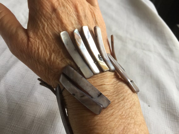 Wide Shell Bracelet, Shell Bracelet, Statement Br… - image 9