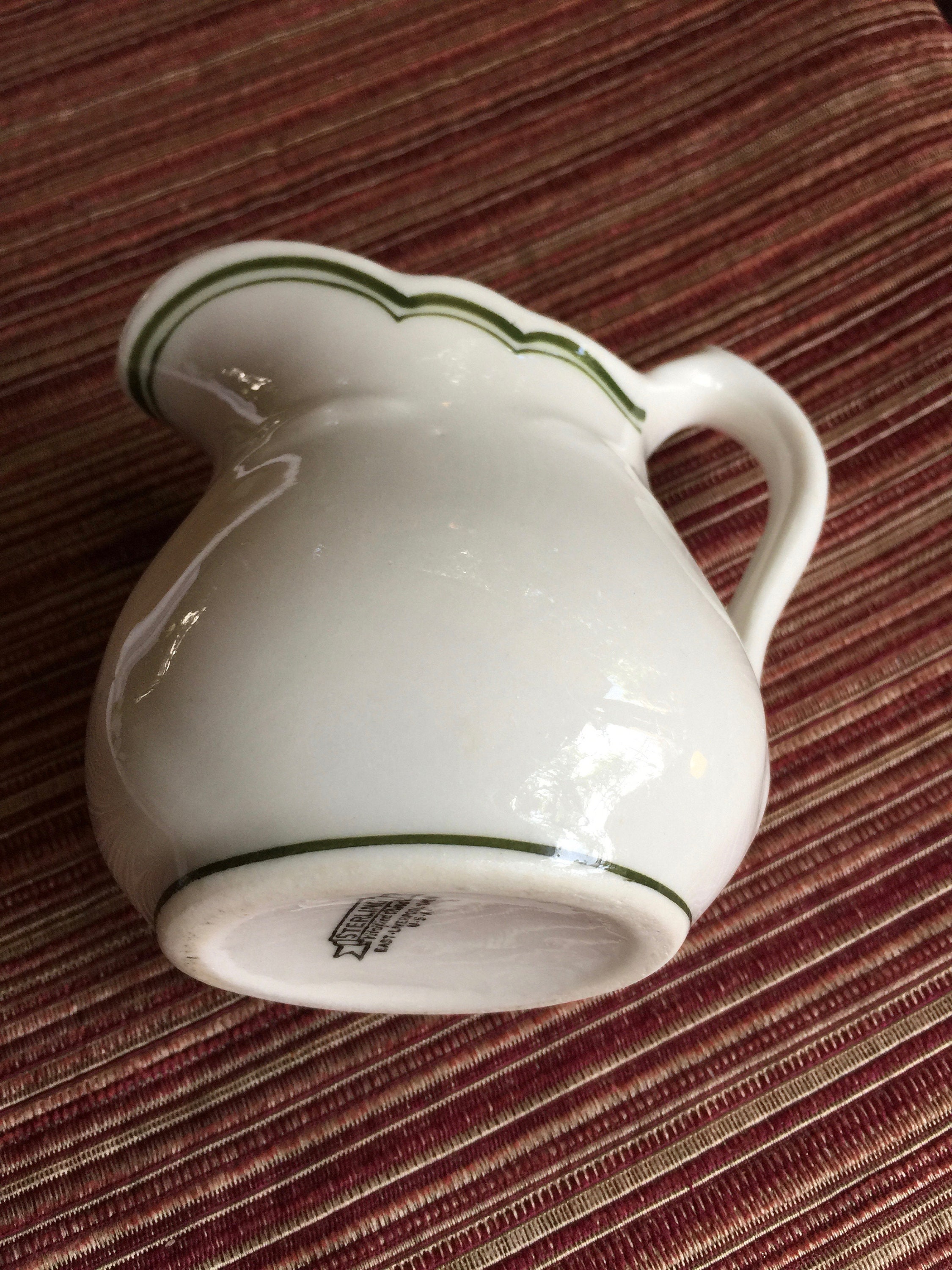 Retro Creamer White Creamer Small Pitcher Sauce Pitcher Etsy