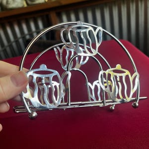 Retro Napkin Holder, Metal Napkin Holder, Desk Art, Letter Organizer, Design Napkin Holder, Art Napkin Holder, Napkin Holder, Art Desk