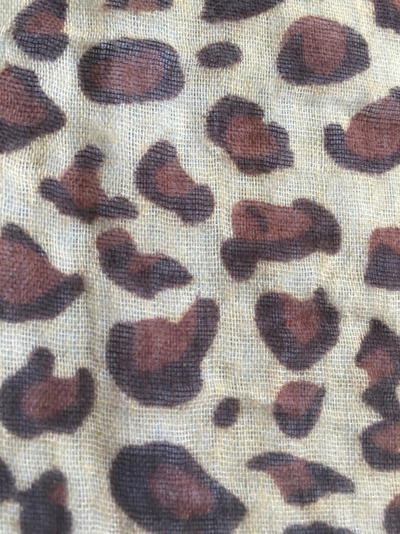 Leopard Scarf, Large Brown Scarf, Leopard Wrap, Animal Print Scarf, Animal Print Wrap, Brown Print Scarf, 70sWild Scarf, Leopard Print Scarf View 6