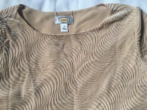 Beige Top, Silk Blouse, Dressy Silk Top, Tan Blou… - image 3