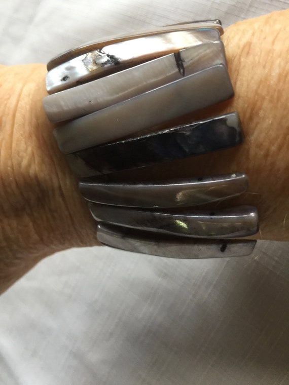 Wide Shell Bracelet, Shell Bracelet, Statement Br… - image 7